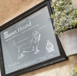 Cuadro dog print basset hound