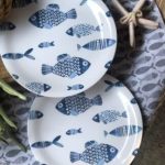 Platos peces trinche melamina (Set de 4 pzas)