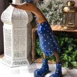 Pato mediano puntos azul