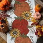 Camino bordado calabaza girasol chaquira