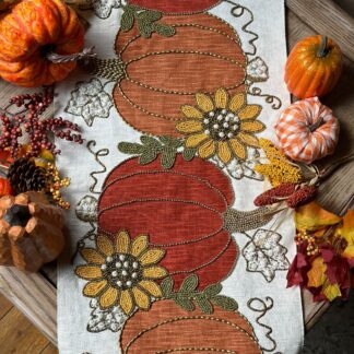 Camino bordado calabaza girasol chaquira