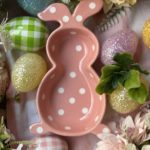 Botanero conejo polka rosa