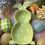 Botanero conejo polka verde