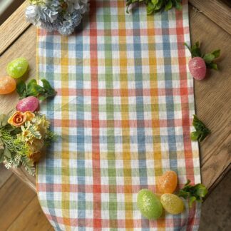 Camino de mesa cuadros