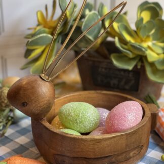 Bowl de conejo de madera