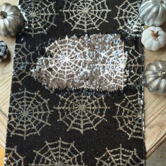 Camino telarañas lentejuela