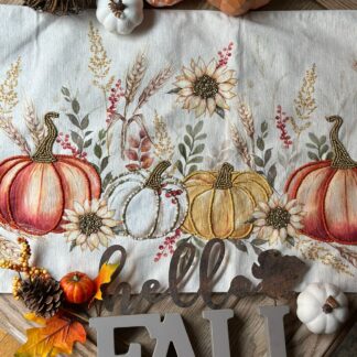 Camino calabazas chaquira dorada