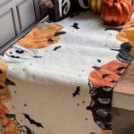 Camino de mesa calabazas blanco, naranja