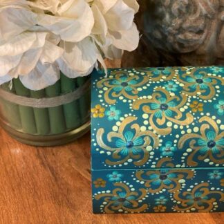 Caja alebrije chica verde agua