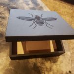 Caja Grande Negra con Mosca Negra
