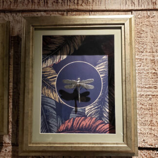 Cuadro 3D libélula azul