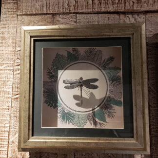 Cuadro 3D libelula verde