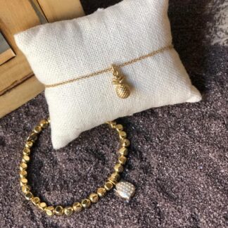 Pulsera piña dorada